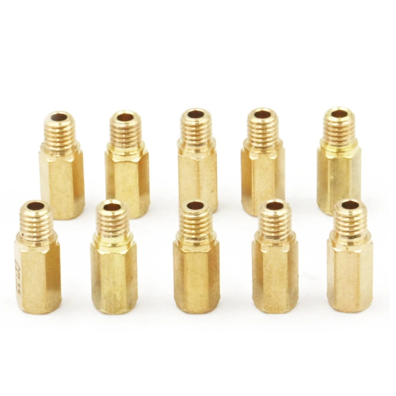 10PCS (100-122) Motorcycle Main Fuel Injector Nozzle for Keihin FCR Hex OKO KOSO PE PWK Carburetor