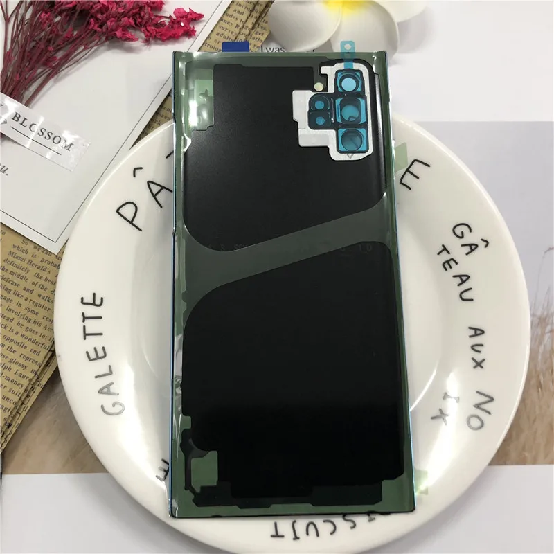 Housing For Samsung Galaxy Note 10 Plus N970 N975 Battery Back Cover Repair Replace Door Rear Case  with Camera Lens