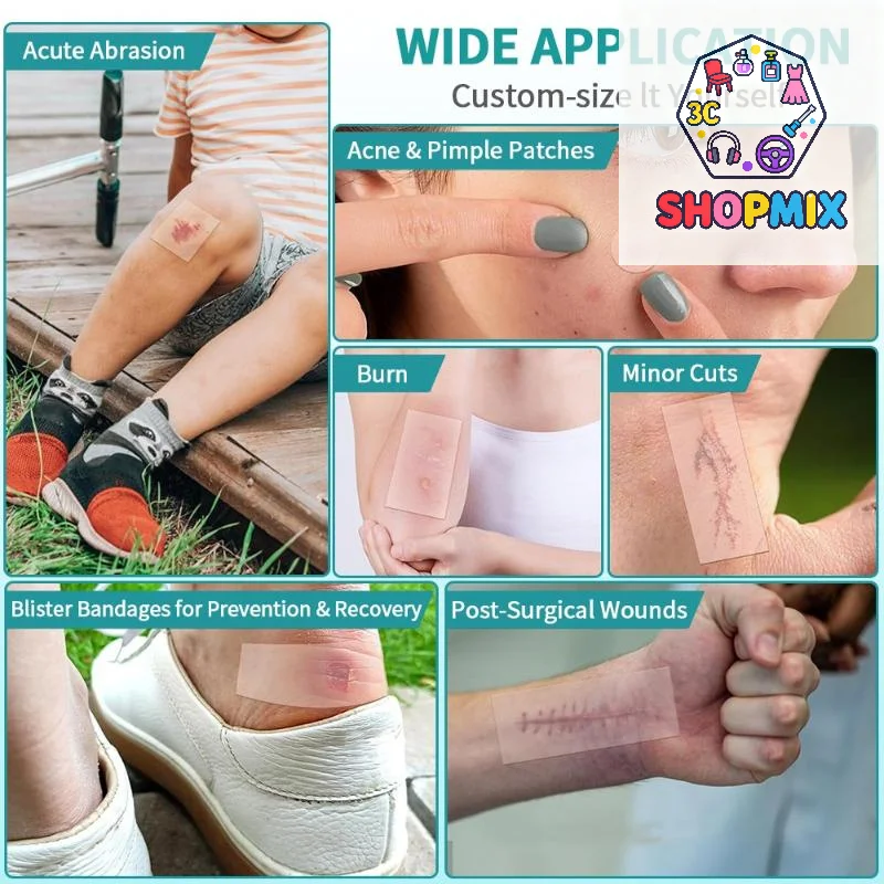 

Hydrocolloid Roll For Wound Care Hydrocolloid Patch Bandages With Self-Adhesive, Bed Sore Bandages, Highly Absorbent For Burn