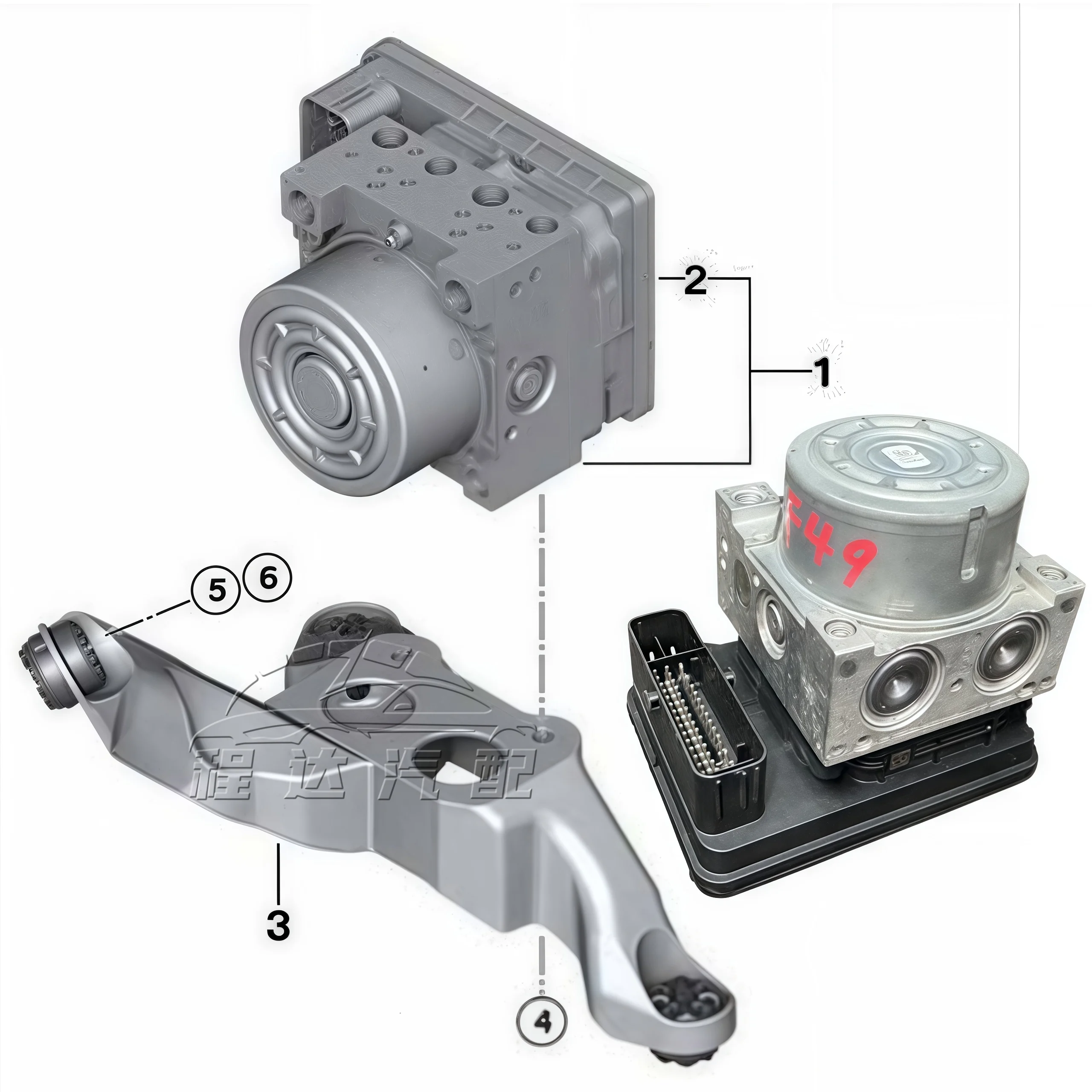 Modulo di controllo ABS per la riduzione delle vibrazioni e la correzione delle vibrazioni compatibile con il corpo della pompa usato adatto per X1 F48 F49
