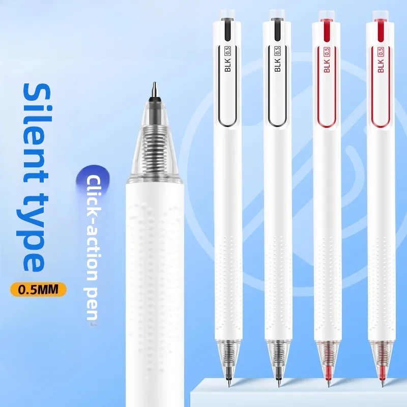 

# Ручка отключения звука # Выдвижная гелевая ручка Silent Click | Комфортная ручка, устойчивые к размазыванию чернил, идеально подходят для использования в библиотеке и офисе 0,5 мм