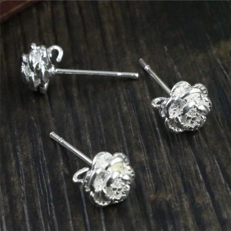 2 Pcs 9*6mm Bright Silver Plated Gold Ear Hooks Wires For Handmade Women Fashion 2025 New Arrival