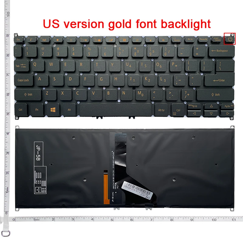 Imagem -05 - Teclado Backlight dos Eua para Acer Swift N19h3 Sf31353 Sf314-57g Sf314-57 Sv3p _ A70bwl A72bwl