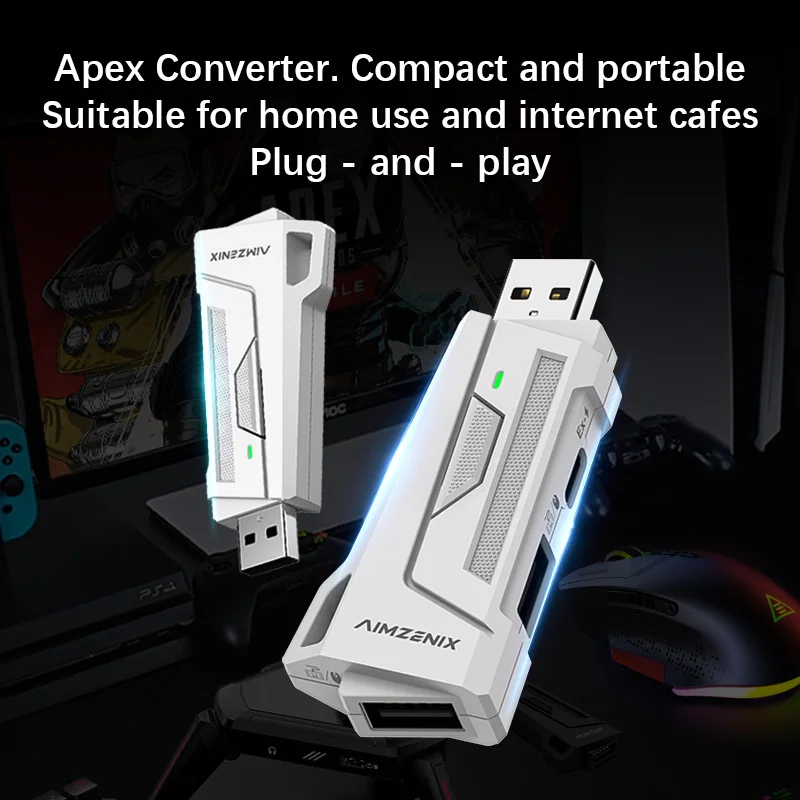 Aimzenix AX200 PC Gaming APEX Converter K&M Converter/محول، تخصيص التطبيق، ضبط المعلمات بشكل جيد بمساعدة الهدف