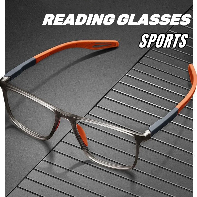 

Sports Men Reading Glasses Vintage Fashion Far-sighted Eyewear Unisex Plus Diopter Anti-blue Light Prescription Eyeglasses +2.5