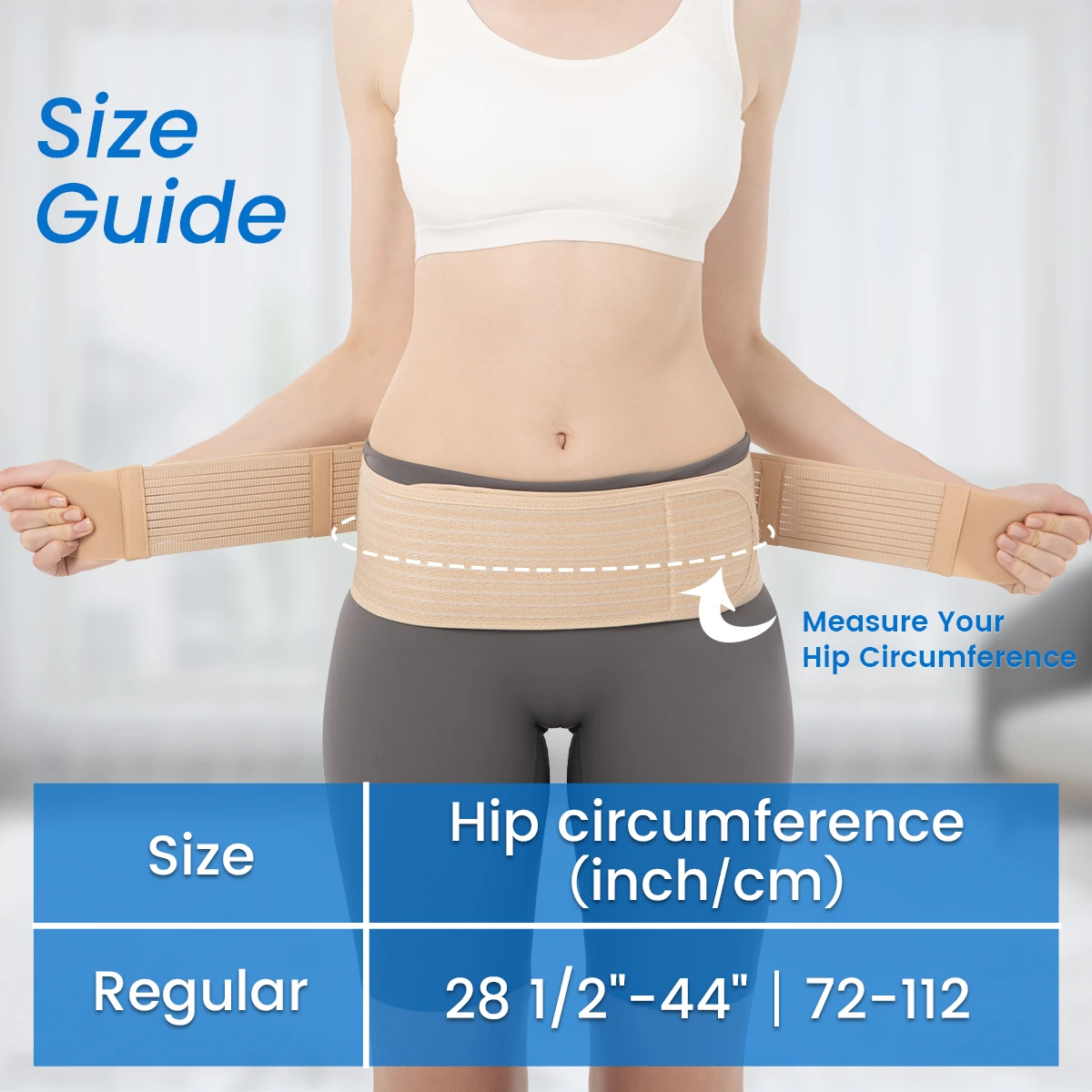 VELPEAU Sacroiliac SI Joint Hip Belt for Sciatica, Lumbar and Lower Back Pain, Anti-Slip Pelvic Support Belt for Men Women