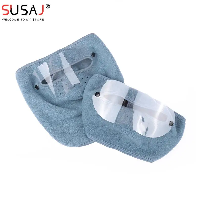 Windproof Anti Dust Full Face Masks Cycling Ski Breathable Masks Eye Shield HD Anti Fog Goggles Hood Cover Winter Warm Hat Caps