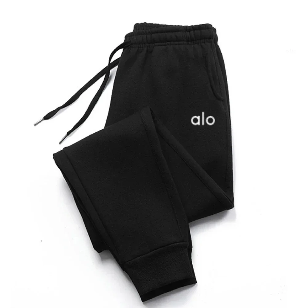 Fashion Women Jogging Sweatpants Alo Print Running Trousers Fleece Men Yoga Sport Oversized Jogger Sweat Pants Brand Clothing