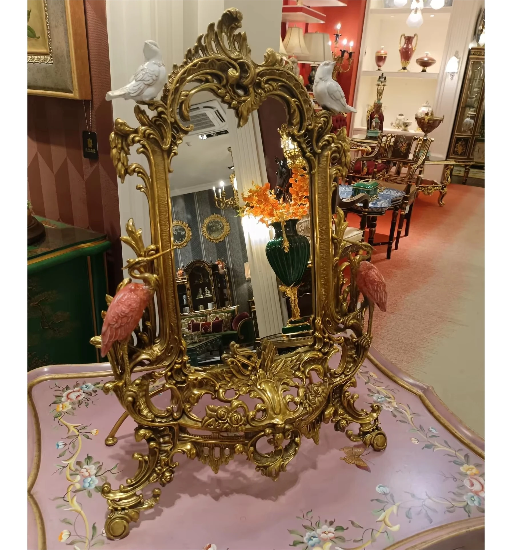 French antique handmade porcelain desktop tray home decoration, storage fruit tray home decoration accessories