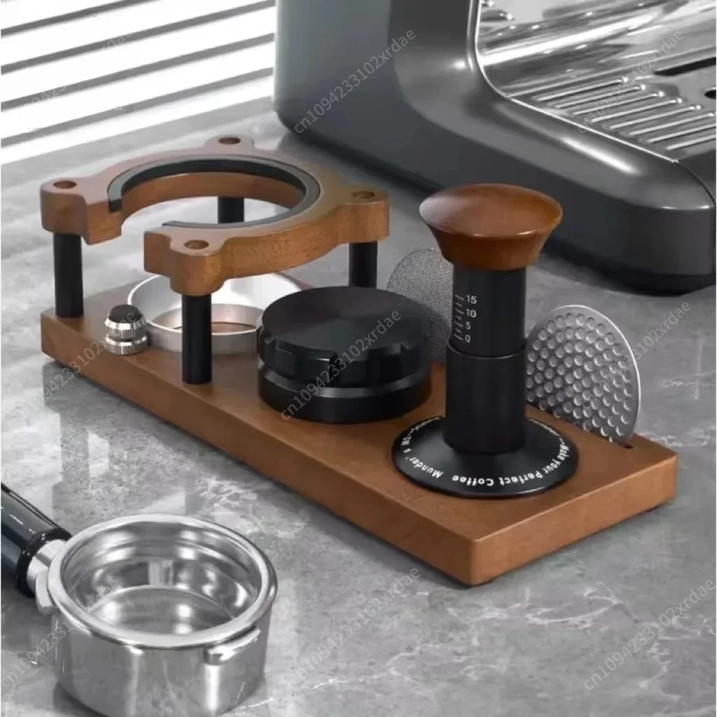 

Solid Wood Coffee Tamper Mat Stand Portafilter Holder Base Multifunctional Espresso Tamping Rack Barista Accessory 51/53/54/58mm