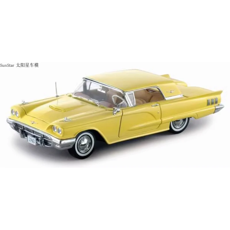 1:18 Scale Thunderbird 1960 Classic Muscle Retro Car Model Metal DieCast Alloy Toy Vehicle Collection Decoration Display Fans