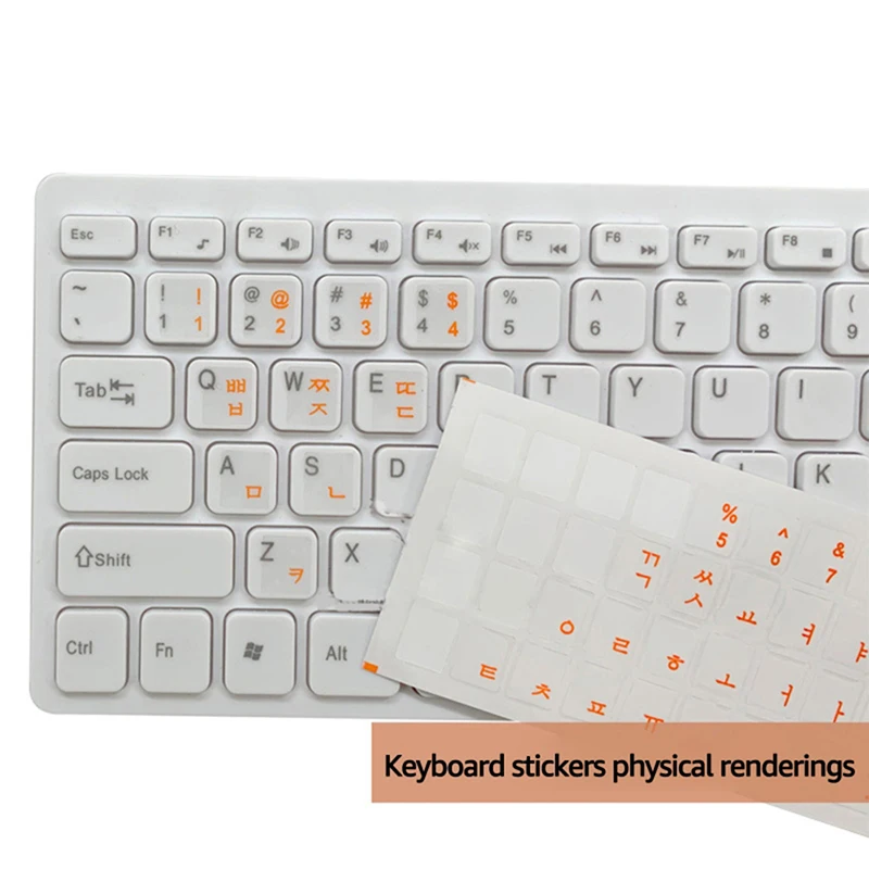 Autocollants de clavier coréen en PVC résistant à l'usure, étiquette transparente pour ordinateur portable, PC, ordinateur de bureau, clavier de lettre coréenne