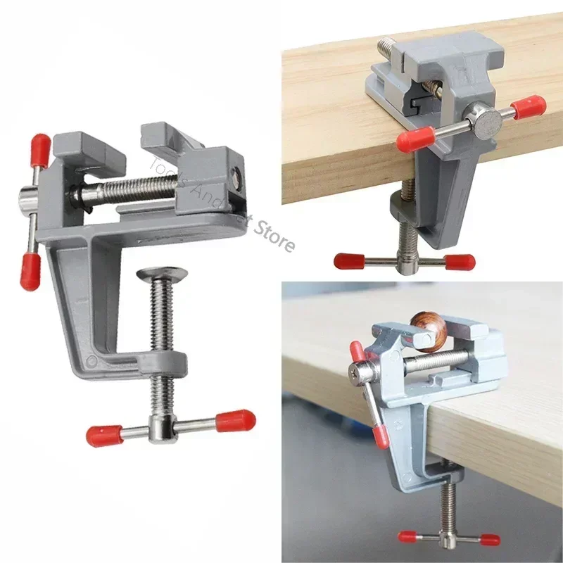 

Universal Table Vise Home 3.5inch Aluminum Mini Jewelers Hobby Clamp On Table Bench Vise DIY Household Flat Mouth Table Vise