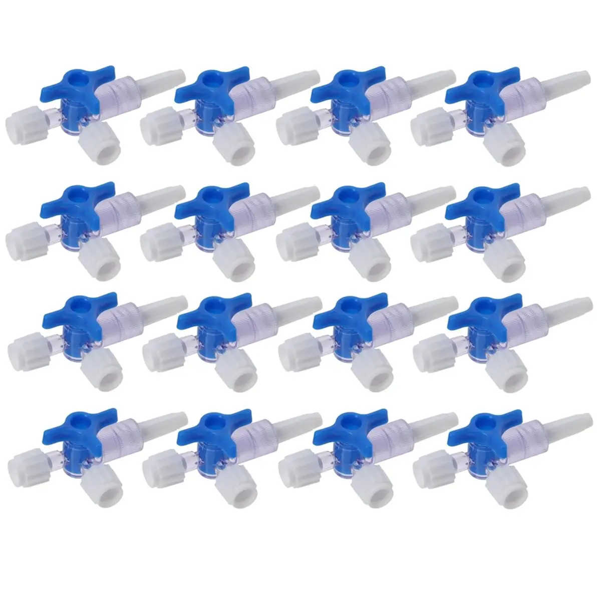 A75K 3 Way Stopcocks (Pack of 16), Disposable Laboratory Valve for Luer Connections Male Lock, School Projects, DIY