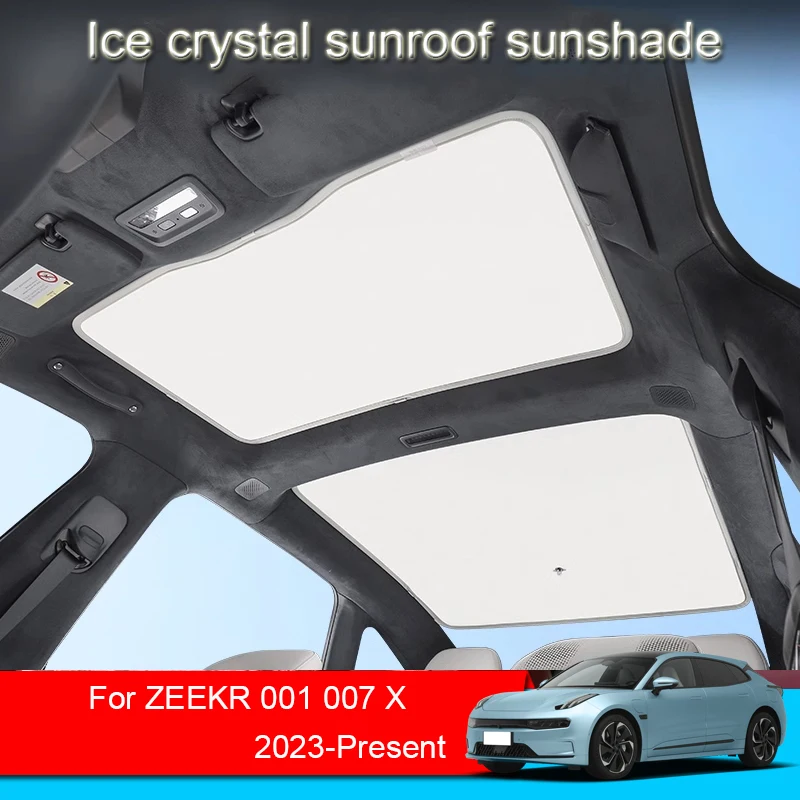 Car Ice Crystal Sunroof Sunshade For ZEEKR 001 007 X 2022-2025 Skylight Roof Heat Insulation Shading Auto Interior Accessories