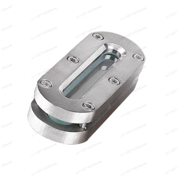 304 Stainless Steel Rectangular Sight Glass - Flange Mounted Long View Window for Liquid Level Gauge & Pipeline