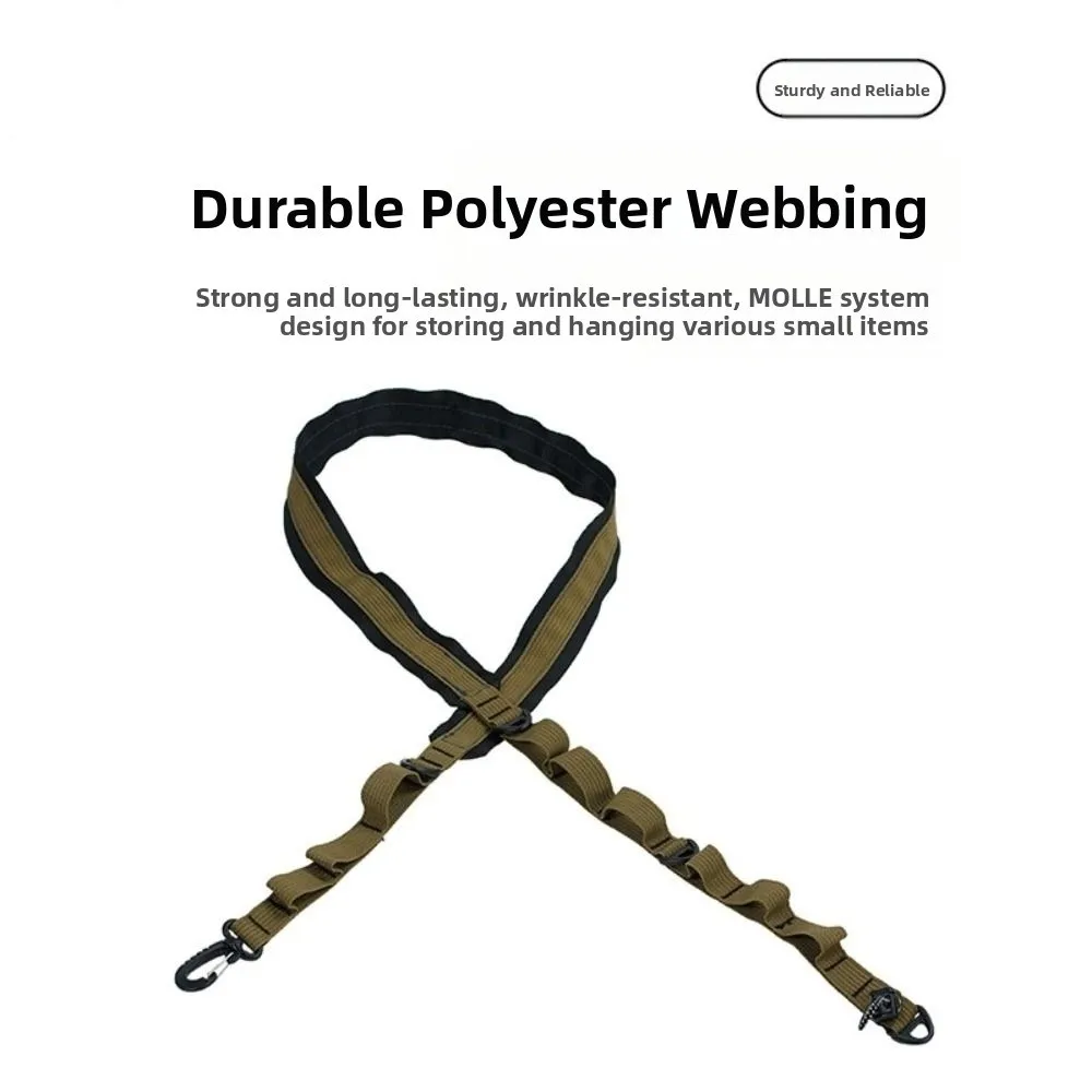 

Multi-functional Shoulder Straps Quick Release Adjustable Camping Hangings Rope Multiple Hanging Loops Polyester