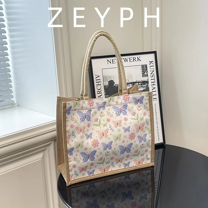 

Zeyph Small Floral Fresh Large Capacity Women's Handbag New Style Designer Fashionable Tote Bag for Ladies