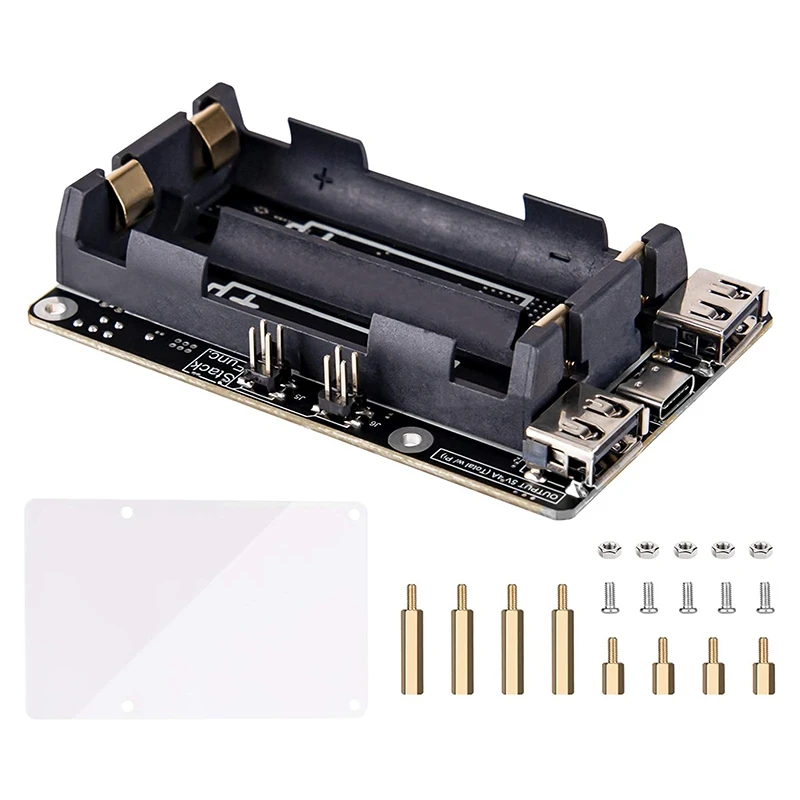 

For Raspberry Pi 4 UPS Power Supply Uninterrupted UPS HAT 18 650 Backup Battery Power Supply Management Expansion Board_N22R