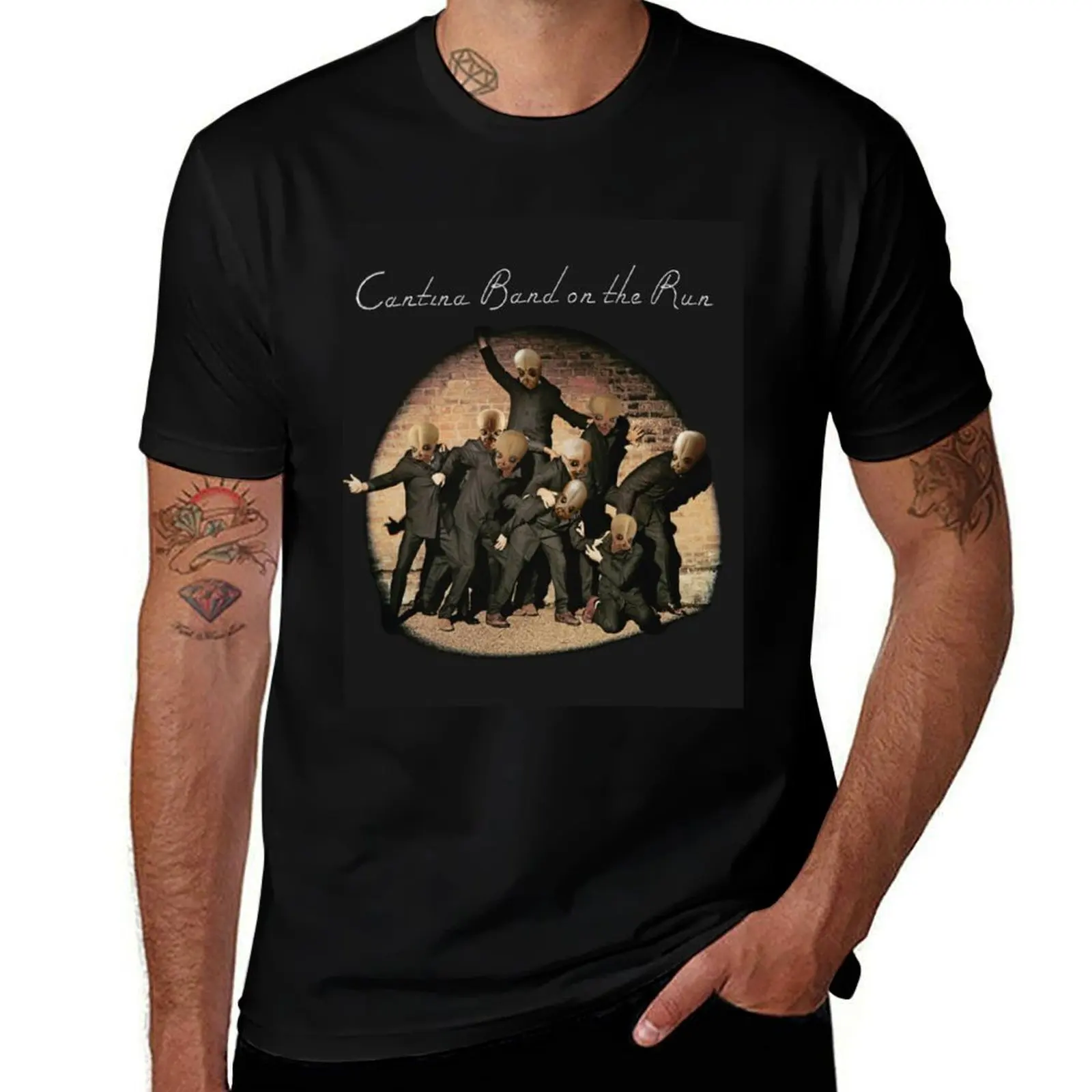 cantina alien head T-Shirt Stylish Print Short Sleeve Tee