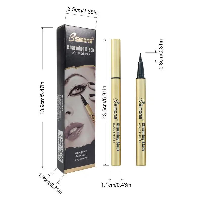 BSIMONE Black Liquid Eyeliner Eye Make Up Super Waterproof Long Lasting Eyeliner Easy To Wear Eyes Makeup Cosmetics Tools