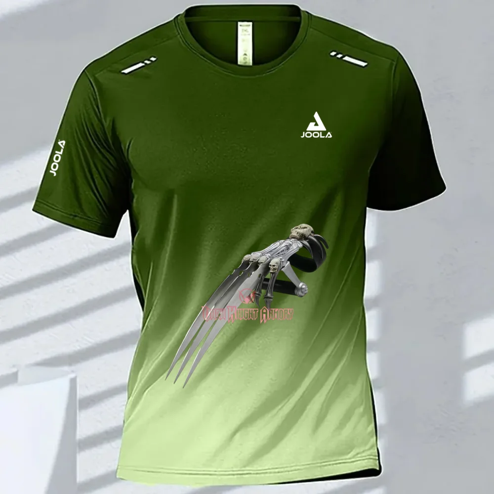 Y Men's Quick Dry Gradient Running T-Shirt Breathable Athletic Top for Workout Training and Daily Wear