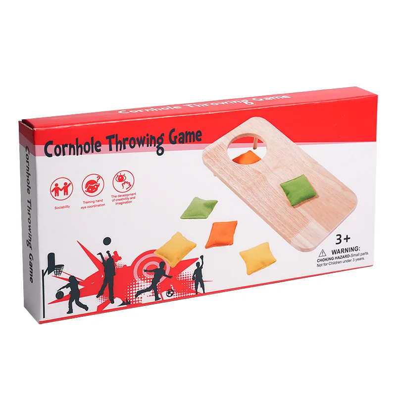 Jogando saco de areia brinquedo de madeira jogar sacos de areia brinquedo pai-filho pk crianças jogando saco de areia brinquedos jardim de infância jogo de esportes ao ar livre