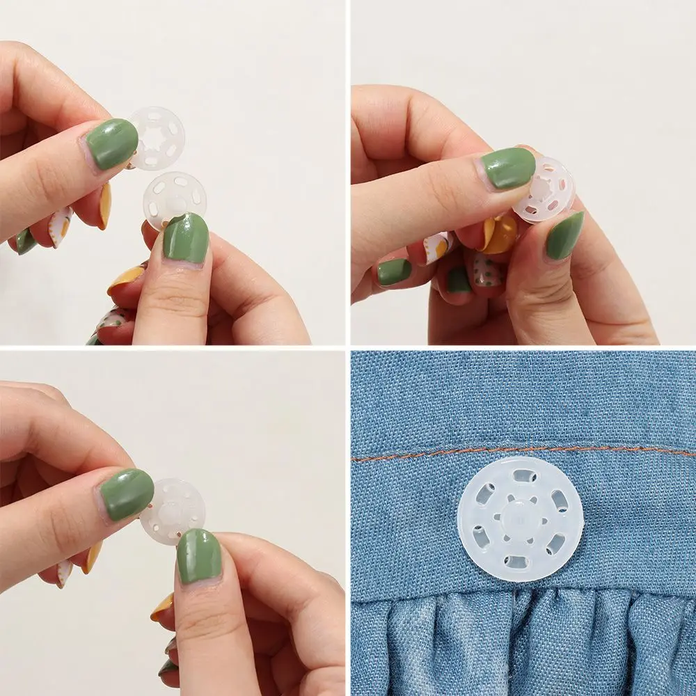 100pcs Plastic Snap Crafts Fasteners Stud Press Button Sewing