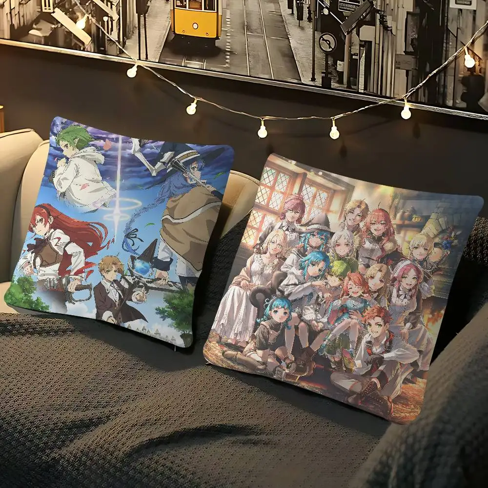 

Mushoku Tensei Jobless Reincarnation Cushion Cover Decorative Pillow Sofa Home Decor Case Pillow Cases