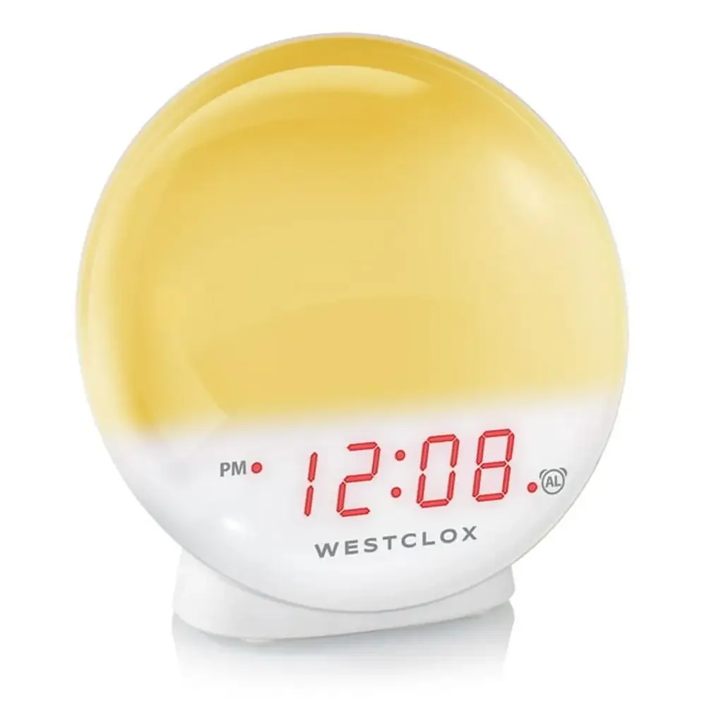 

5" Electric Sunrise Alarm Clock with LED Display and Dimmable Nightlight Wake Naturally with Sunset Simulation Large Snooze