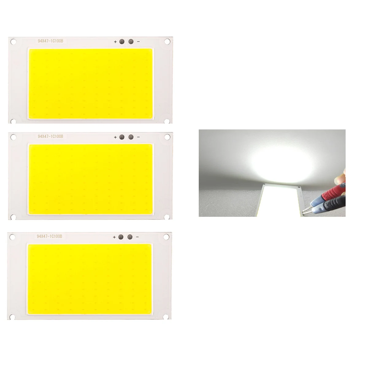 

50W Ultra Brightness DC 3V 3.7V COB LED Light Source Chip On Board Cool White for DIY Working Lamps 94*47mm