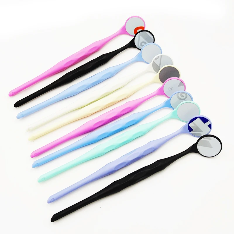 10pcs/box Dental Double sided Mouth Mirrors Disinfectable Premium Front Surface Exam Reflector Oral Mirror Dentistry Instrument