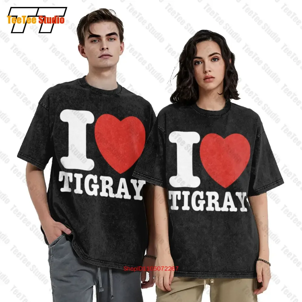 

Футболка большого размера I Love Tigray Bold Font YU5Q
