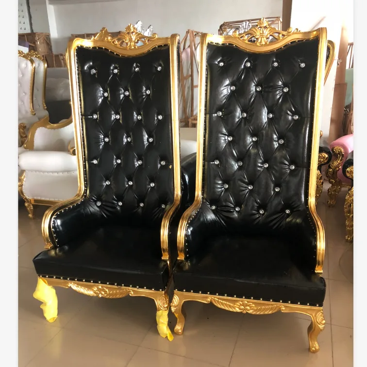 

His and Hers Royal Thrown Chair Luxury Black,theone Trone Chair Executive, Wedding Hotel Cheap king Thrown Chair