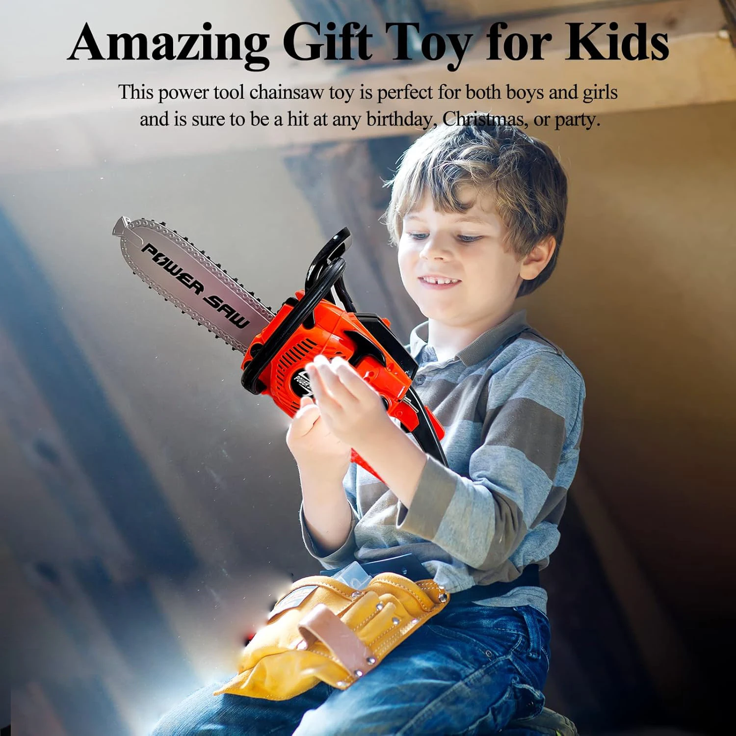 Pretend Play Large Size Children Electronic Chainsaw Kids Play Tools Pretend Play Tool Kits Electric Saw Children Simulated Play