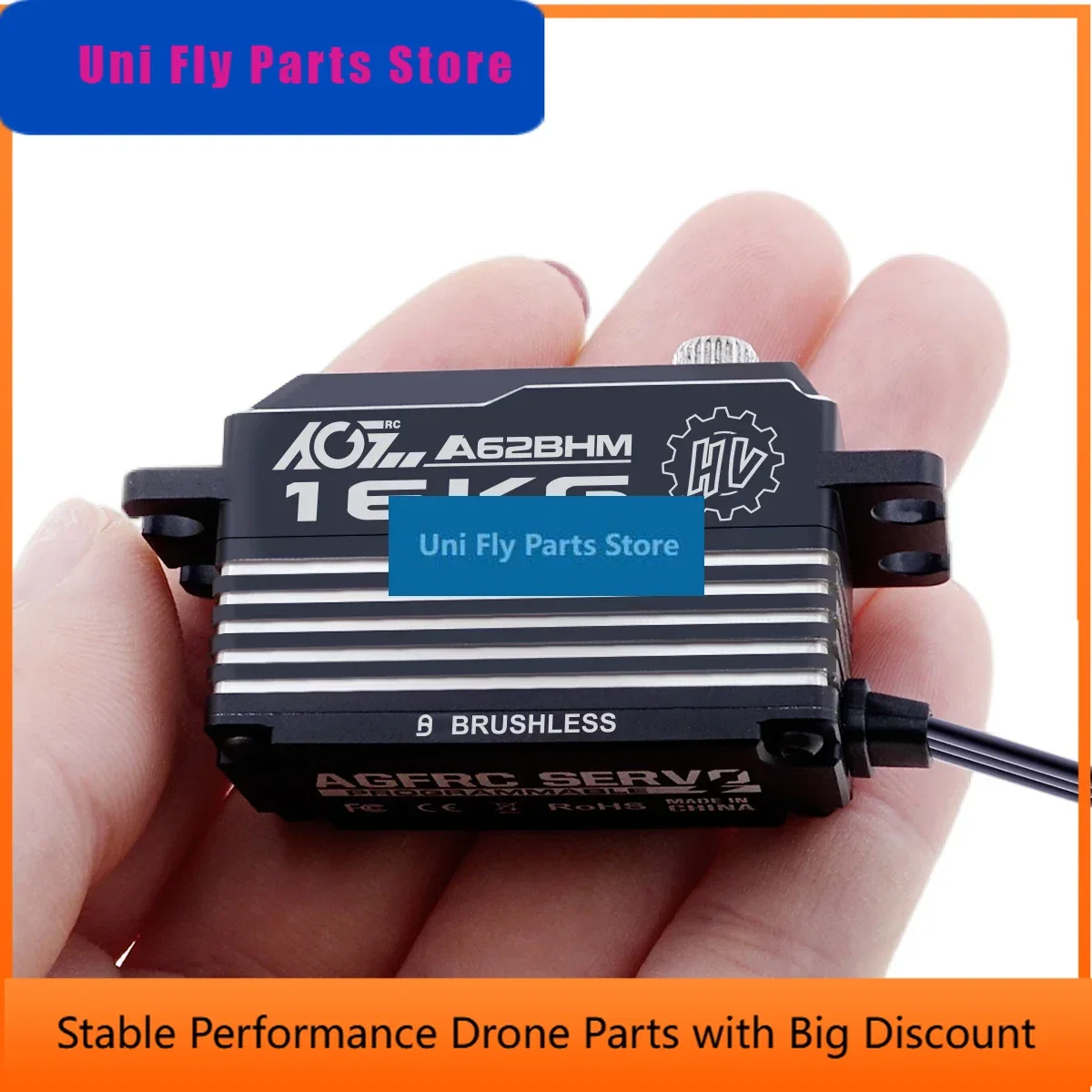 SkyDElA62BHM A62BHS AGFRC Low Profile Brushless Servo Super Speed 16KG Programmable Steering Servo For 1/12 1/10 RC Car Robot Bo