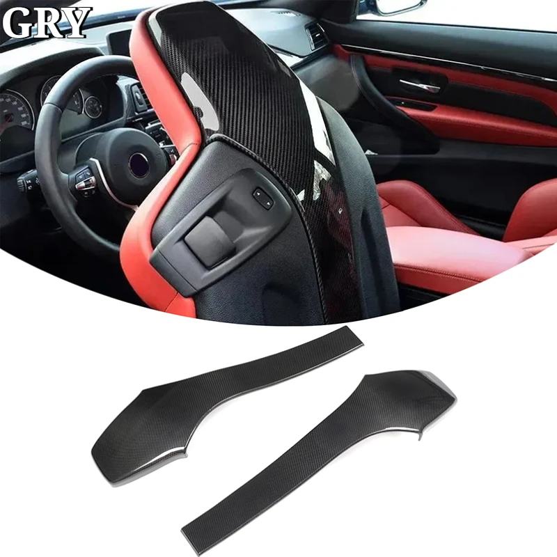 

Car Interior Seat Back Covers Trims For BMW F80 M3 F82 F83 M4 F87 M2 M2C 2014-2019 Real Carbon Fiber Interior Car Accessories
