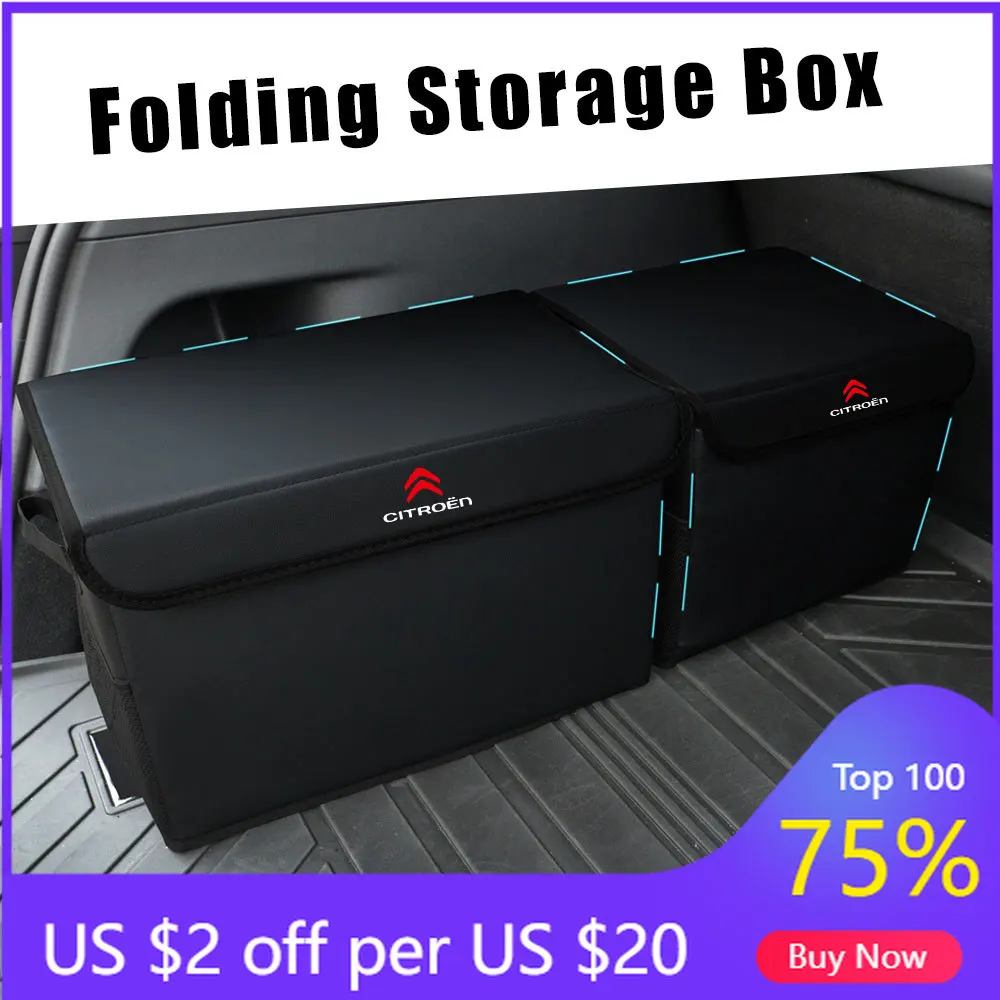 

Новинка 2026: Наклейка на автомобиль, кожаный складной органайзер-бокс для хранения мелочей в багажнике автомобиля, для Citroen DS C4L VTS C-ELYSE
