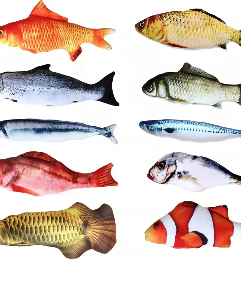 

Cat Favor Fish Toy Fish Plush Stuffed Pillow Simulation Fish Cat Toy Pet Cat Training Interactive Chew Toy Pet Supplies