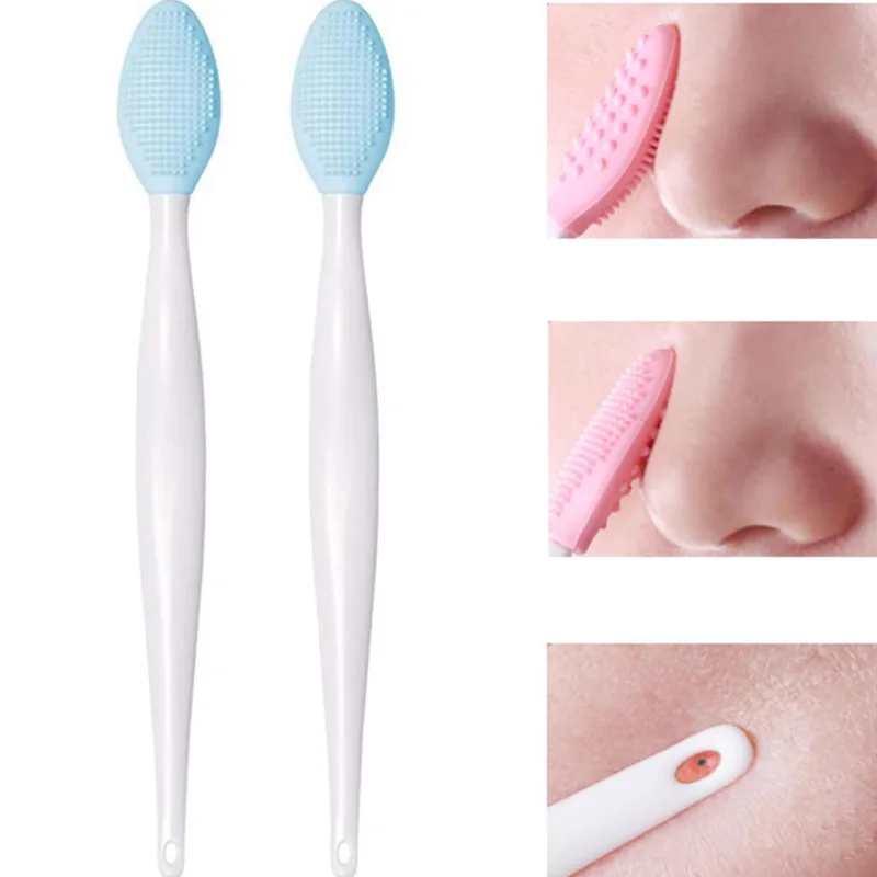 블루 페이셜 클렌징 브러쉬 2팩 - 딥 클렌징 및 부드러운 각질 제거를 위한 홀리데이 스킨케어 세트 nettoyeur pinceau maquillage