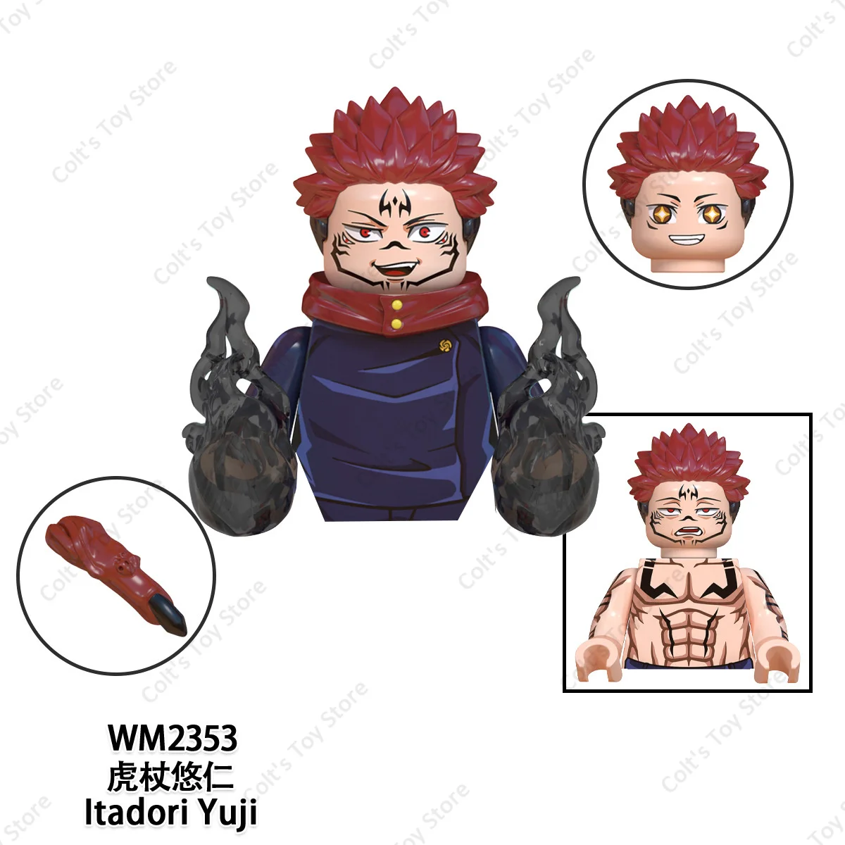 Classic Japan Cartoon Anime Jujutsu Kaisen Mini Action Figures Building Blocks Brick Itadori Yuji Gojo Satoru Doll Model Kid Toy