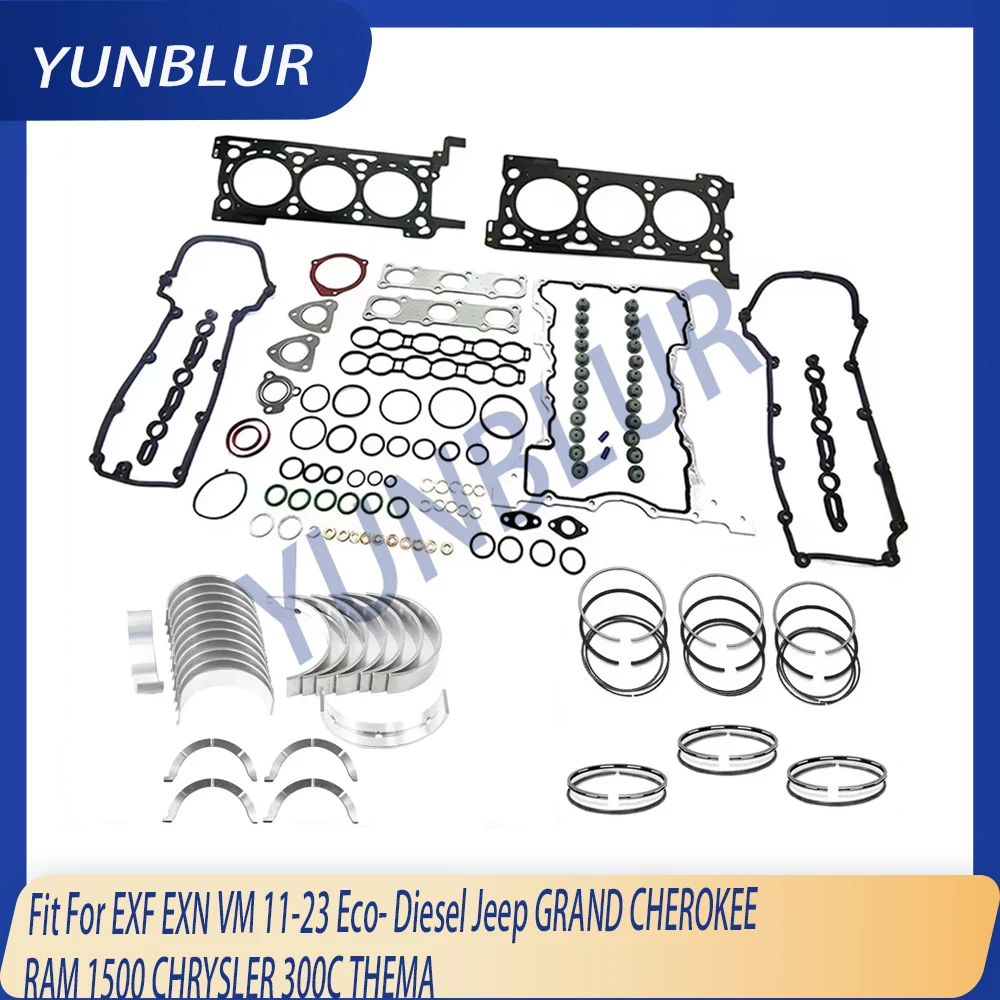 

Full Gasket STD Bearing & Piston Ring Set Fit For EXF EXN VM 11-23 Eco- Diesel Jeep GRAND CHEROKEE RAM 1500 CHRYSLER 300C THEMA