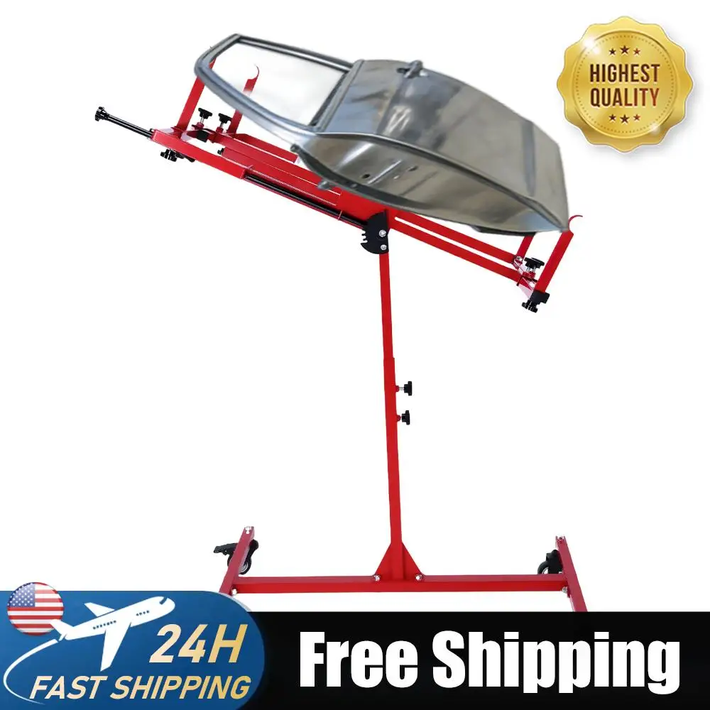 

Multifunction Paint Stand Adjustable 90 Degree Rotating with 4 Wheels Hang Automotive Panels Fenders Bumpers Car Parts