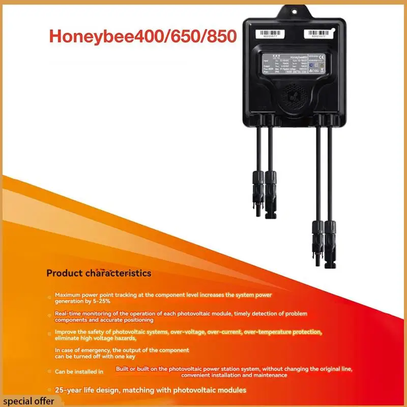 

A68Z 650 Вт оптимизатор фотоэлектрической мощности MPPT 12 В-75 В вход IP68 мониторинг солнечной панели в реальном времени ограничение напряжения против точки доступа