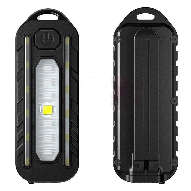 1~10PCS Mini LED Flashlight USB Rechargeable Bike Light Portable Pocket Flashlight Keychain Lamp Taillight Flash Warning