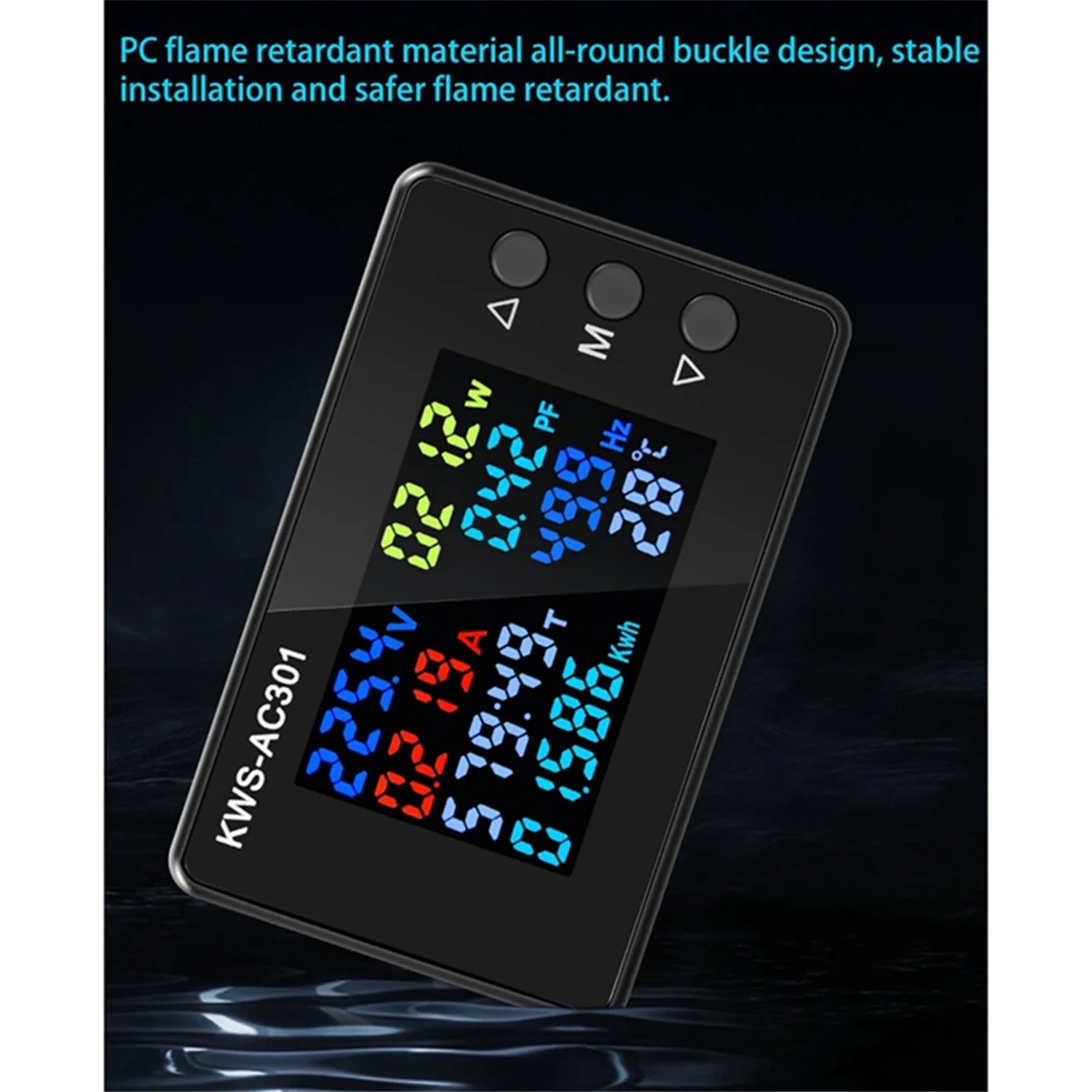 Digital Display Current Voltmeter 50-300V AC Wattmeter Multifunction Electric Meter Power Detector AC 20A
