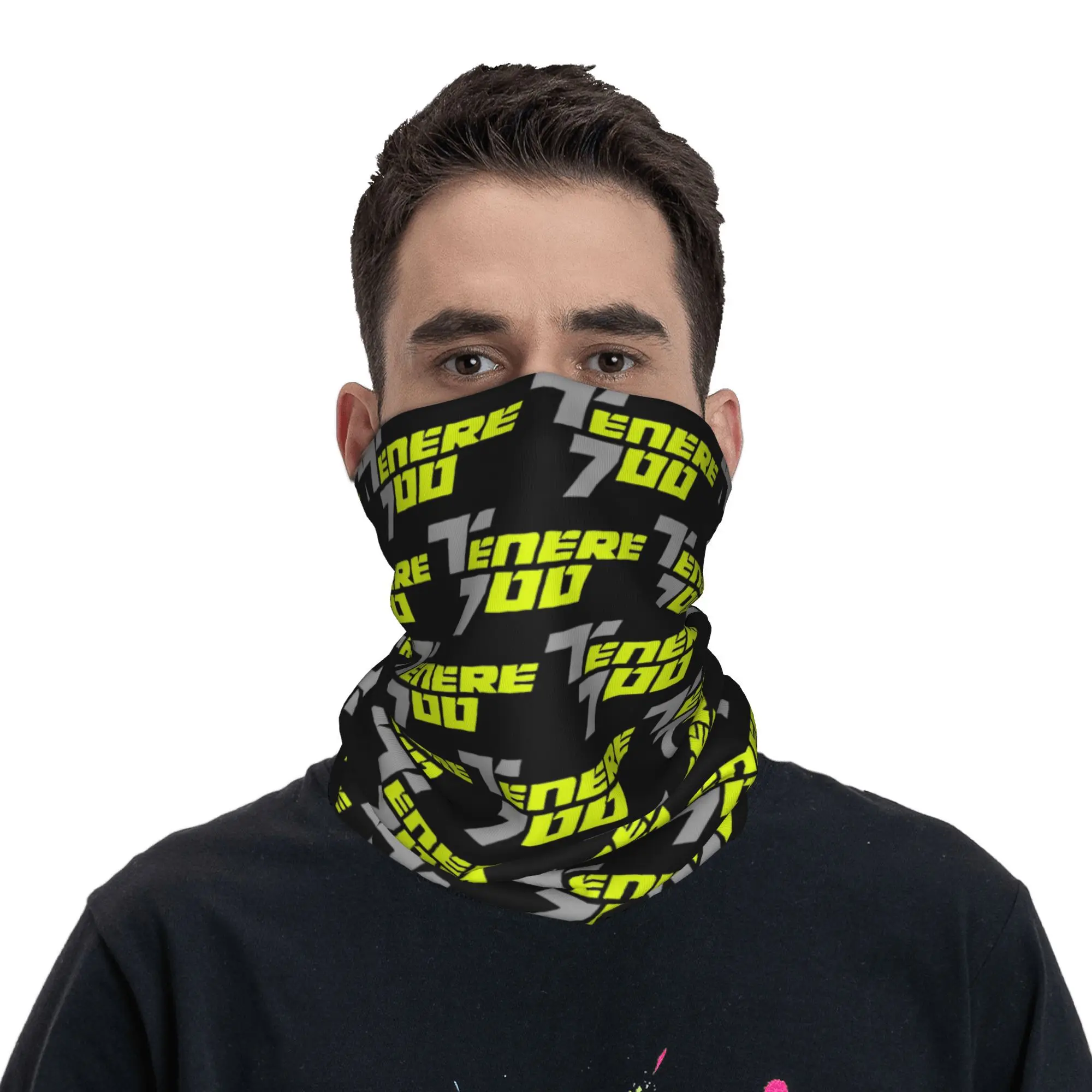Super Tenere Adventure Bandana Ghetta per il collo Stampata Maschera avvolgente Sciarpa Multifunzione Maschera per il viso Ciclismo Unisex Adulto Traspirante