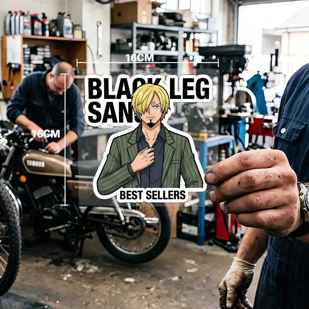 

One Piece Sanji Waterproof Stickers For Decorating Car Windows Motorcycles And Computers.
