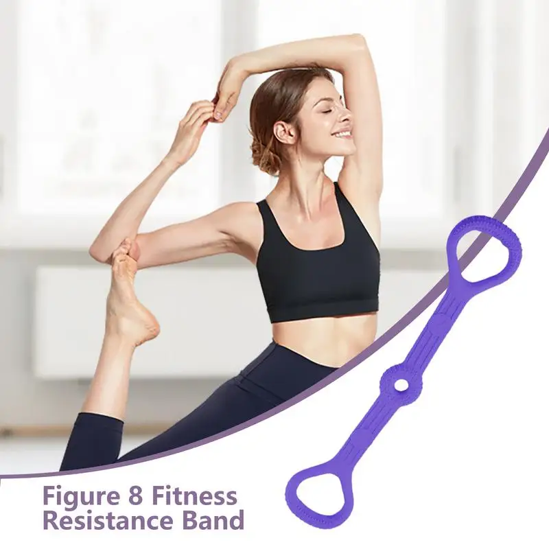 

Fitness 8 Shaped Bands Yoga Exercise Elastic Figure 8 Shaped Band Arms Back Shoulders Strength Training Pulling Rope For Living