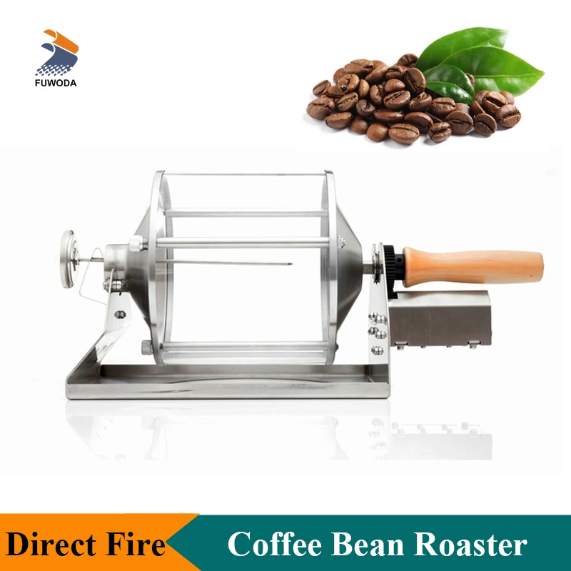 Professional 400g Gas Type Coffee Roaster With Thermometer Stainless Steel Espresso Coffee Bean Baking Roasting Machine